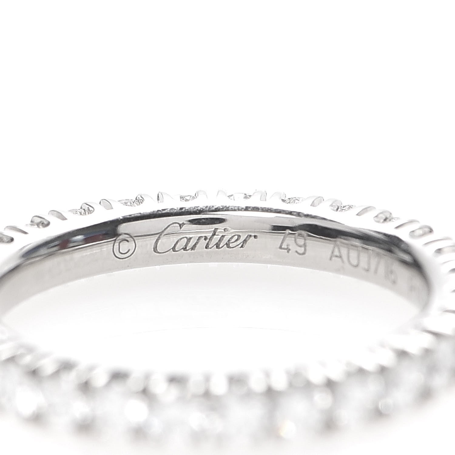 Cartier Platinum Diamond .98ct Eternity Ring 49 4.75 6 of 8