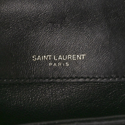 Saint Laurent SAINT LAURENT Lambskin Matelasse Monogram Small Vicky Chain Bag Black 6 of 10