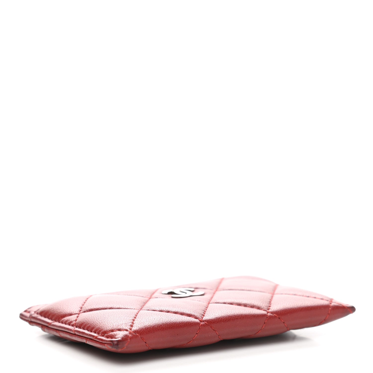 Chanel Lambskin Quilted Card Holder Red 4 of 9