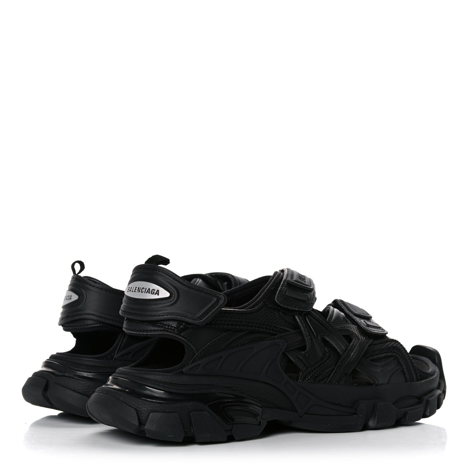 Balenciaga Neoprene Rubber Womens Track Sandals 36 Black 4 of 7