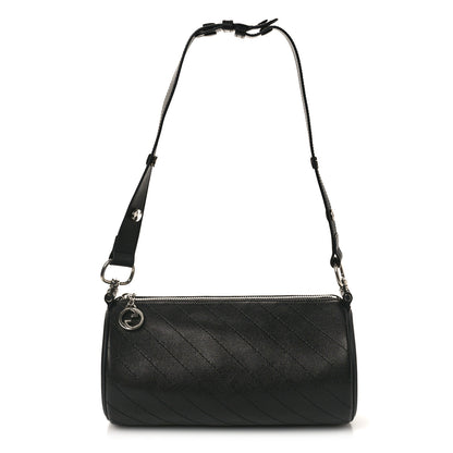 Gucci Sakai Be Green Calfskin Diagonal Stitched Mini Blondie Barrel Shoulder Bag Black 1 of 10