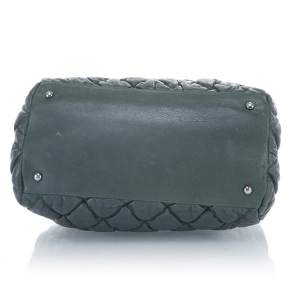 Chanel Lambskin Large Bubble Quilt Tote Green 6 of 11