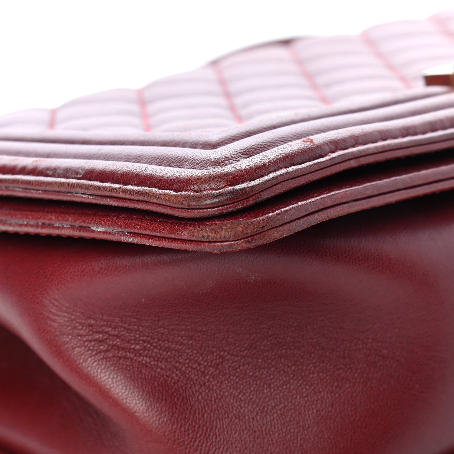 Chanel Lambskin Quilted Medium Boy Flap Burgundy 8 of 15