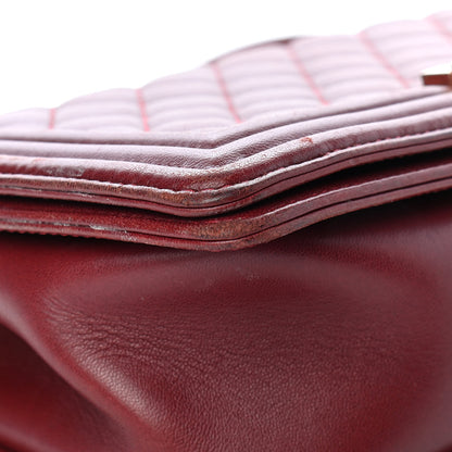 Chanel Lambskin Quilted Medium Boy Flap Burgundy 8 of 15