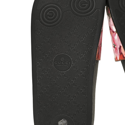 Gucci GG Supreme Monogram Blooms Slide Sandals 37 Beige Multicolor 8 of 11