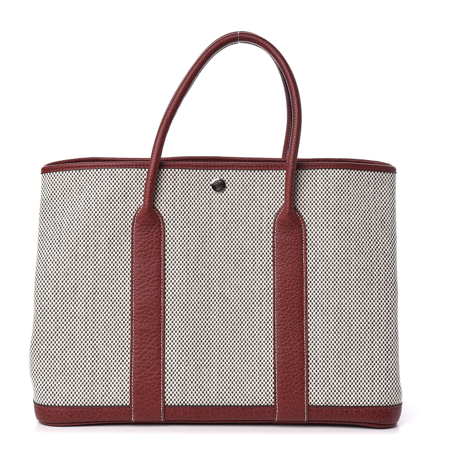Toile H Buffle Gala Garden Party 36 MM Tote Rouge H