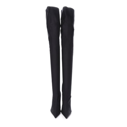 Balenciaga Spandex Pointed Toe Knife Thigh High Boots 38 Black 2 of 7