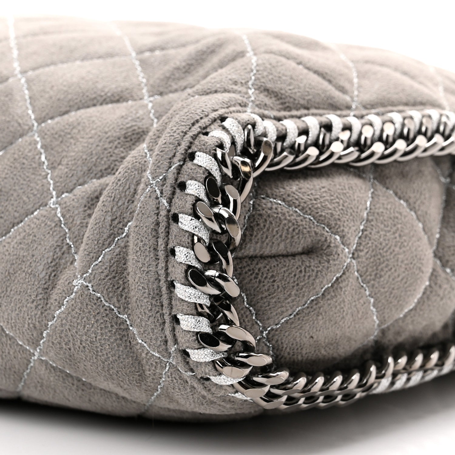 Stella McCartney Shaggy Deer Quilted Small Falabella Tote Light Grey 9 of 9