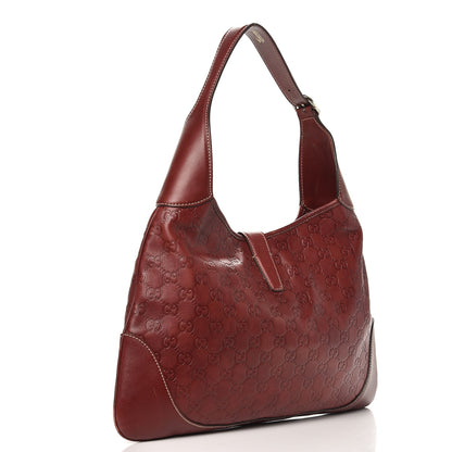 Gucci Guccissima Medium Jackie O Bouvier Hobo Dark Red 3 of 10