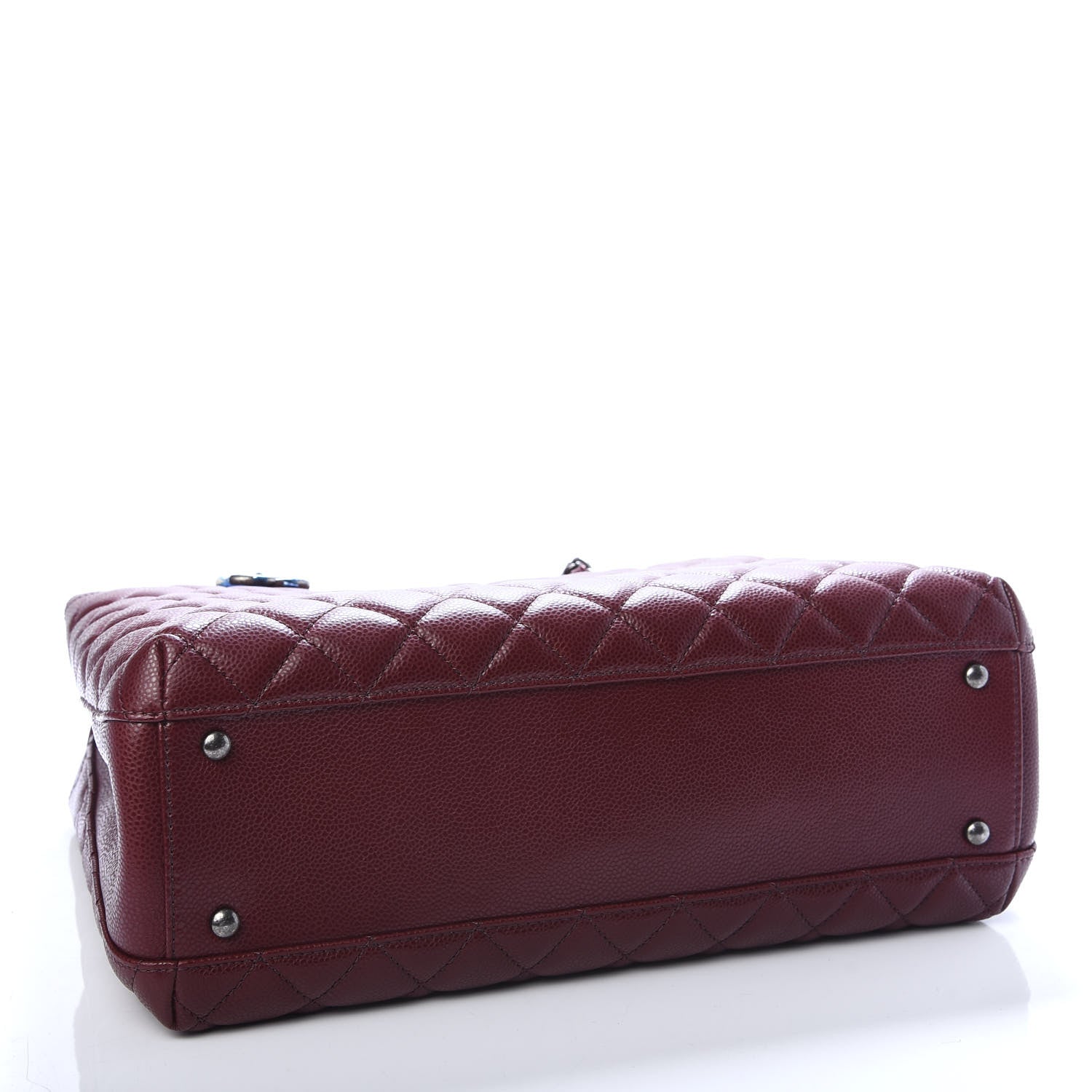 Chanel Caviar Quilted City Shopping Tote Dark Red 4 of 11