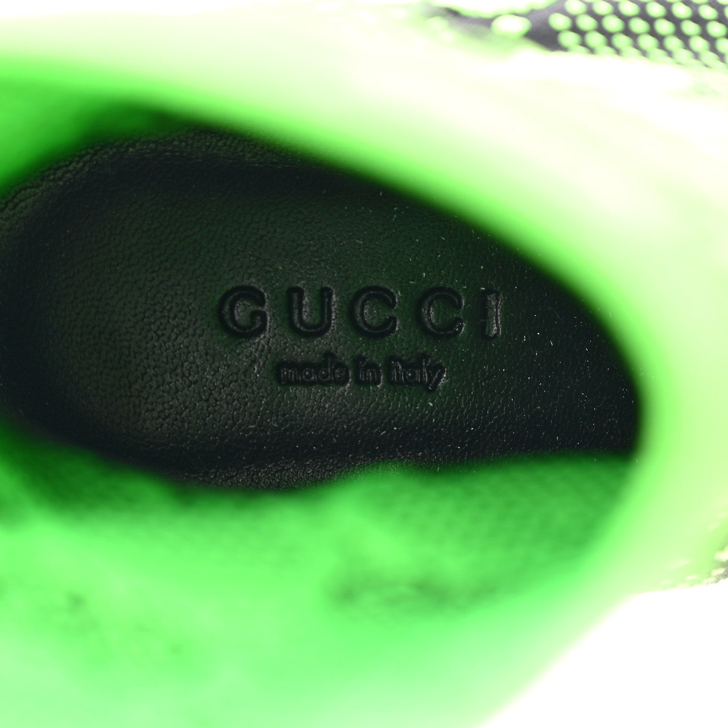 Gucci Technical Jersey Knit GG Monogram Square G 75mm Ankle Boots 36 Black Neon Green 6 of 7