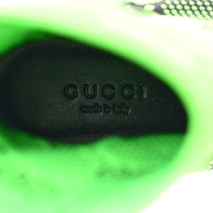 Gucci Technical Jersey Knit GG Monogram Square G 75mm Ankle Boots 36 Black Neon Green 6 of 7