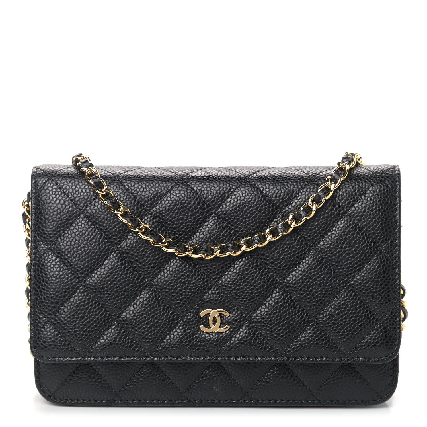 Chanel Caviar Quilted Wallet On Chain WOC Black 1 of 12