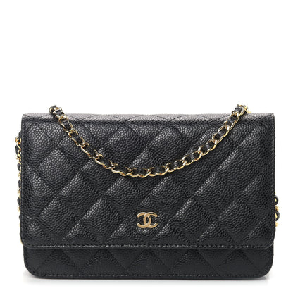 Chanel Caviar Quilted Wallet On Chain WOC Black 1 of 12