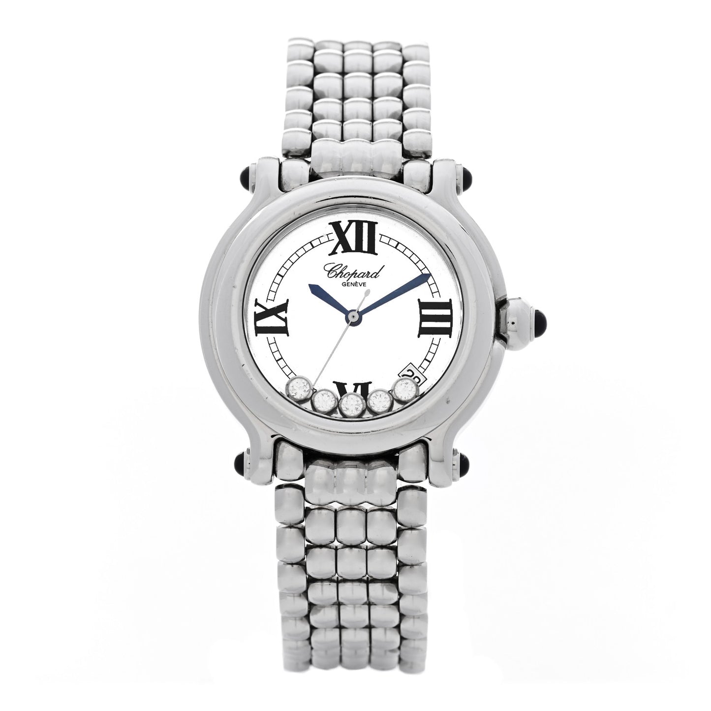 Stainless Steel 5 Diamond 38mm Happy Sport Quartz Watch
