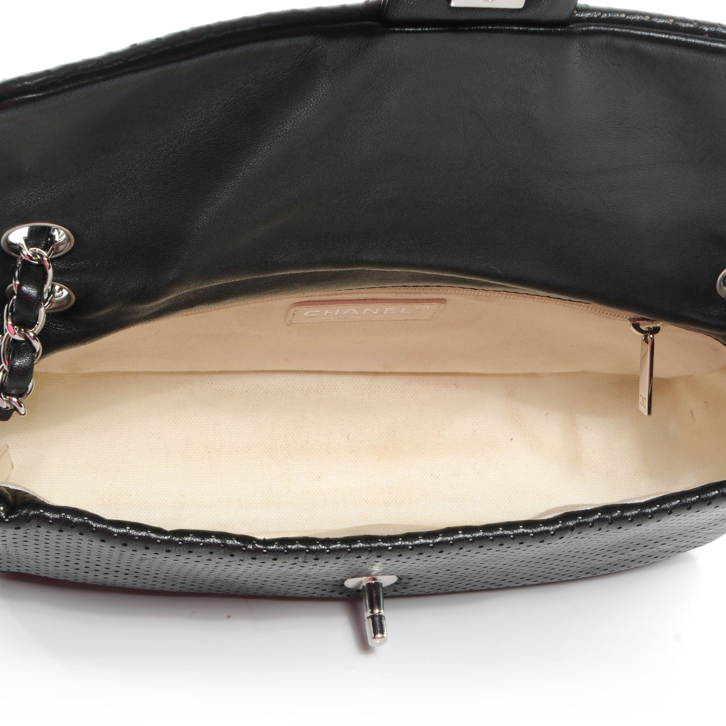 Lambskin Perforated Medium Baseball Spirit Black