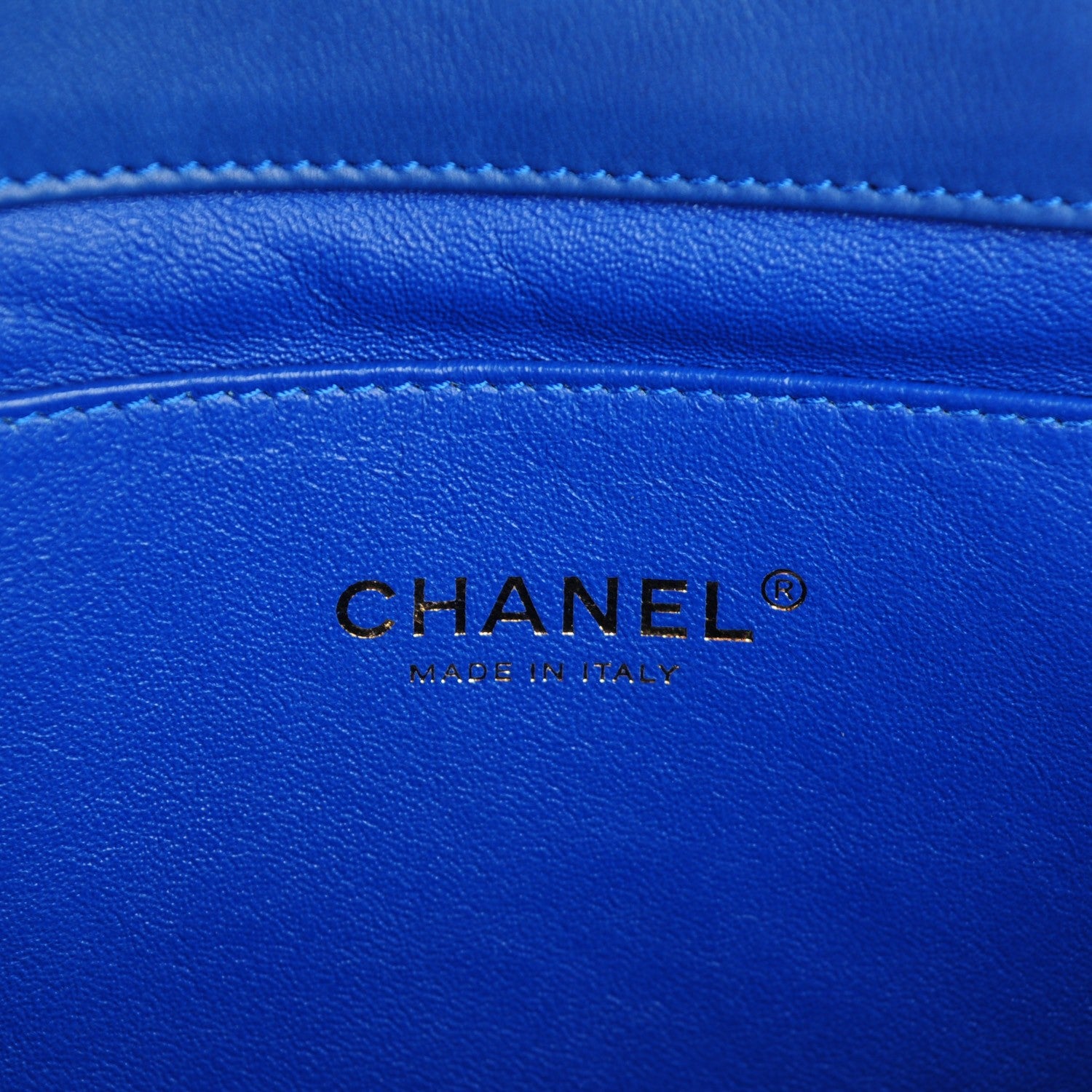 Chanel Calfskin Stitched Thin City Flap Blue 6 of 8