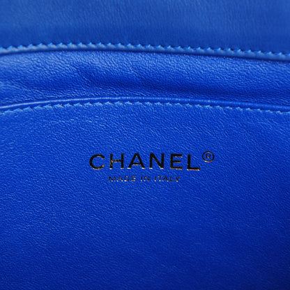 Chanel Calfskin Stitched Thin City Flap Blue 6 of 8
