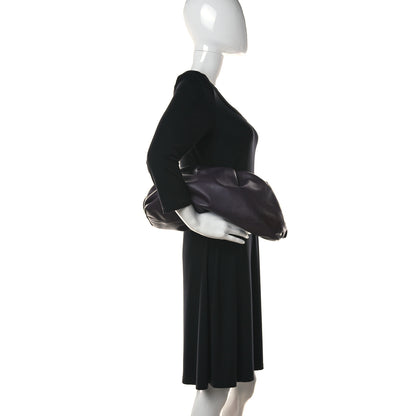Bottega Veneta Smooth Butter Calf The Pouch Oversized Clutch Raisin 2 of 13