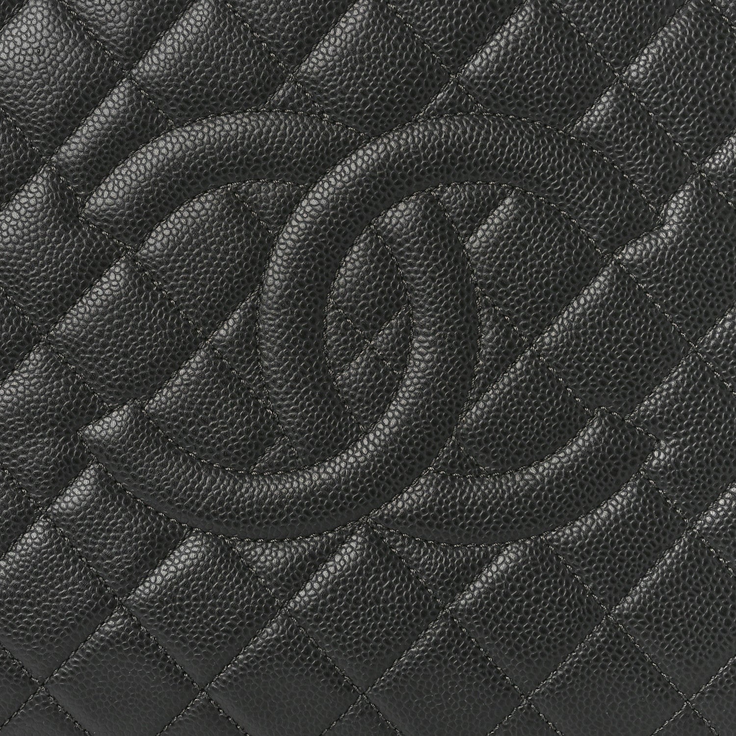 Chanel Caviar Quilted XL Grand Shopping Tote GST Dark Grey 8 of 10