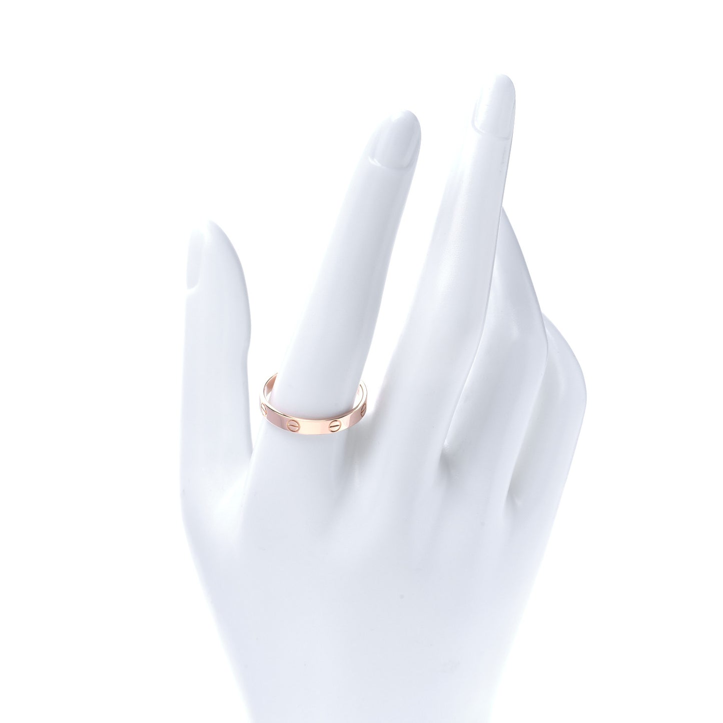 18K Pink Gold 3.5mm LOVE Wedding Band Ring 63 10.25