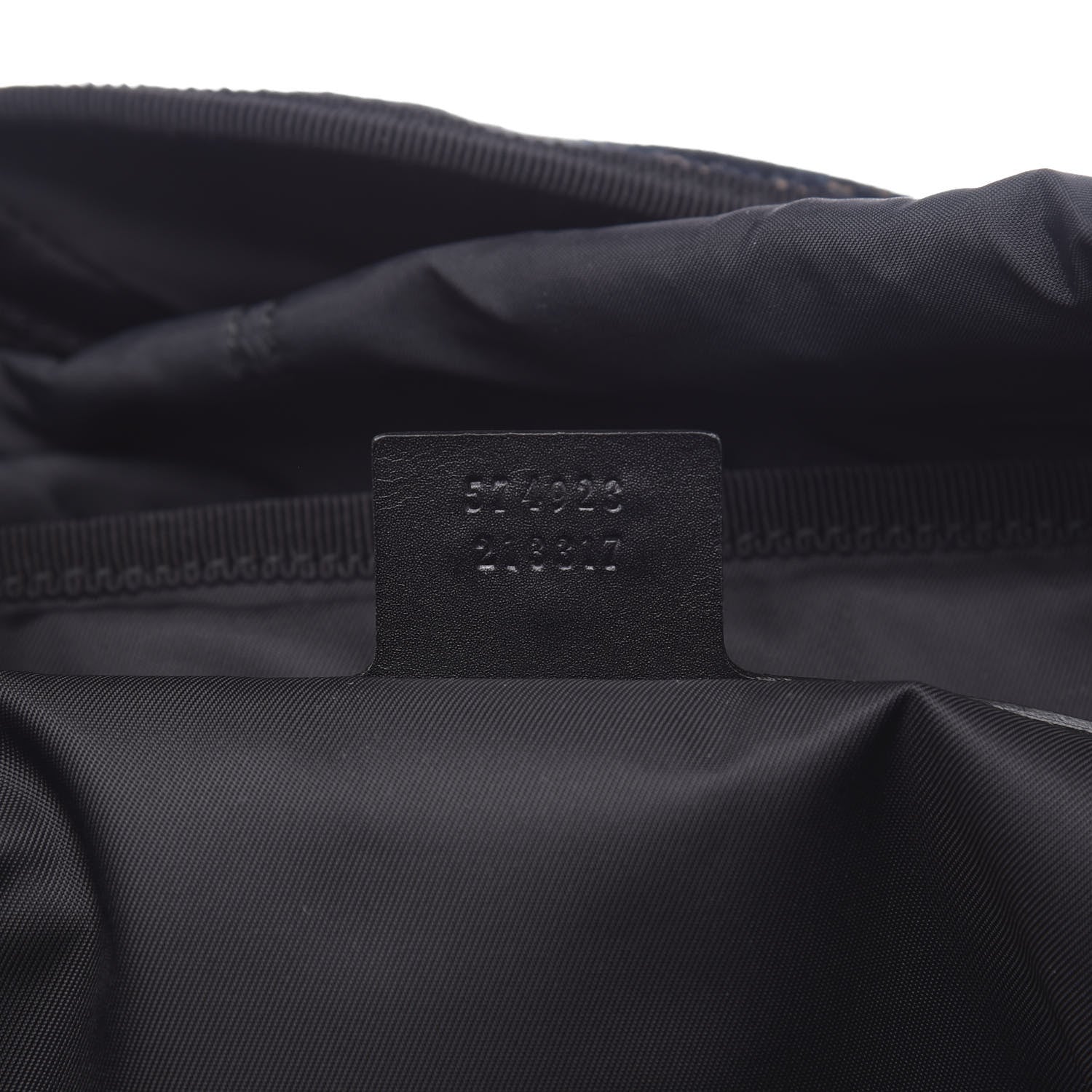 Gucci Velvet GG Monogram Web Medium Double Buckle Backpack Blue Beige Black 6 of 11