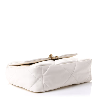 Chanel Lambskin Quilted Medium Chanel 19 Flap White 5 of 10