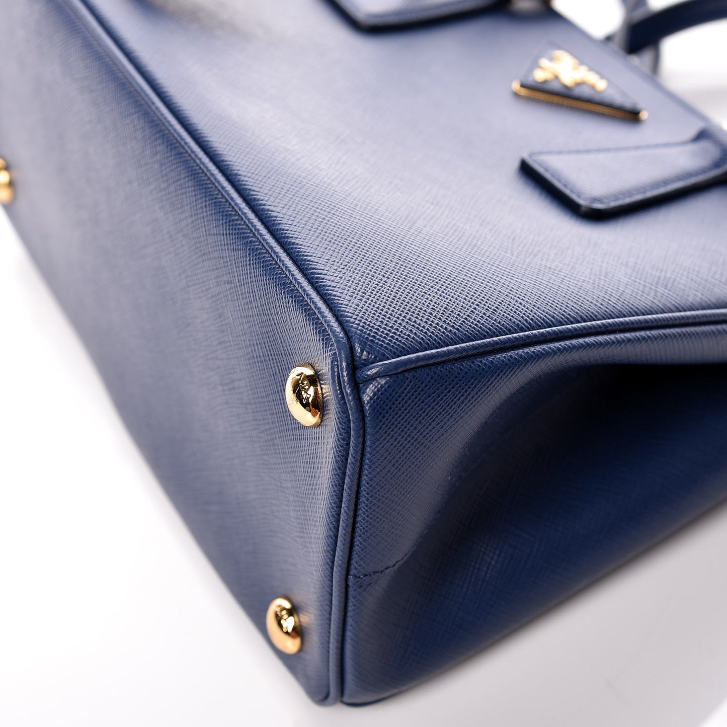 Saffiano Lux Small Galleria Double Zip Tote Bluette