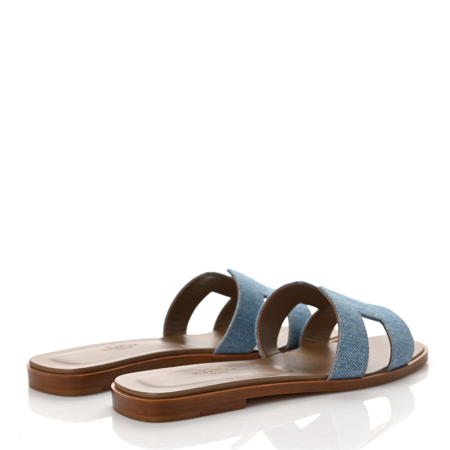 Hermes Denim Canvas Oran Sandals 36 Bleu Clair 4 of 9