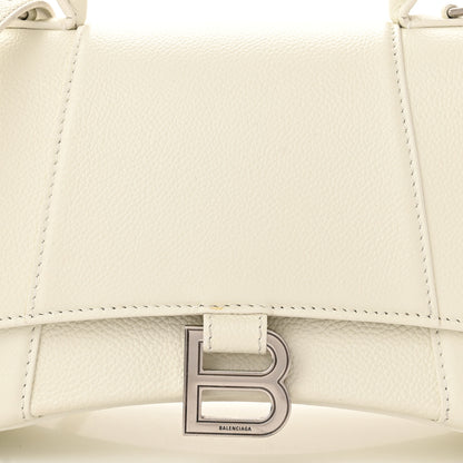 Balenciaga Grained Calfskin Small Hourglass Top Handle Bag White 7 of 16