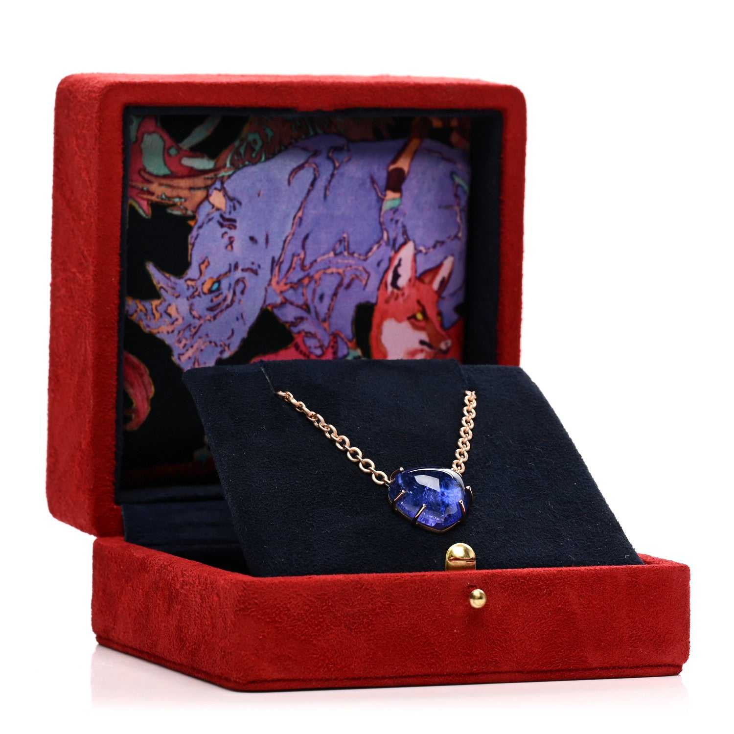 Irene Neuwirth 18K Rose Gold Tanzanite Heart Pendant Necklace 6 of 6