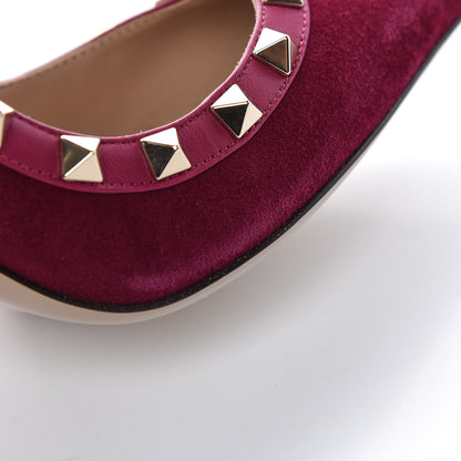 Valentino Garavani Suede Rockstud 85mm Pumps 35 Camelia 11 of 14