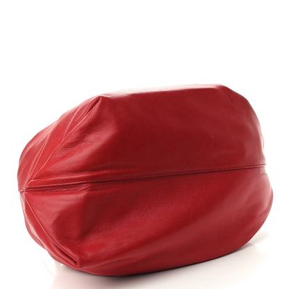 Saint Laurent Lambskin Teddy Drawstring Bag Eros Red 5 of 10