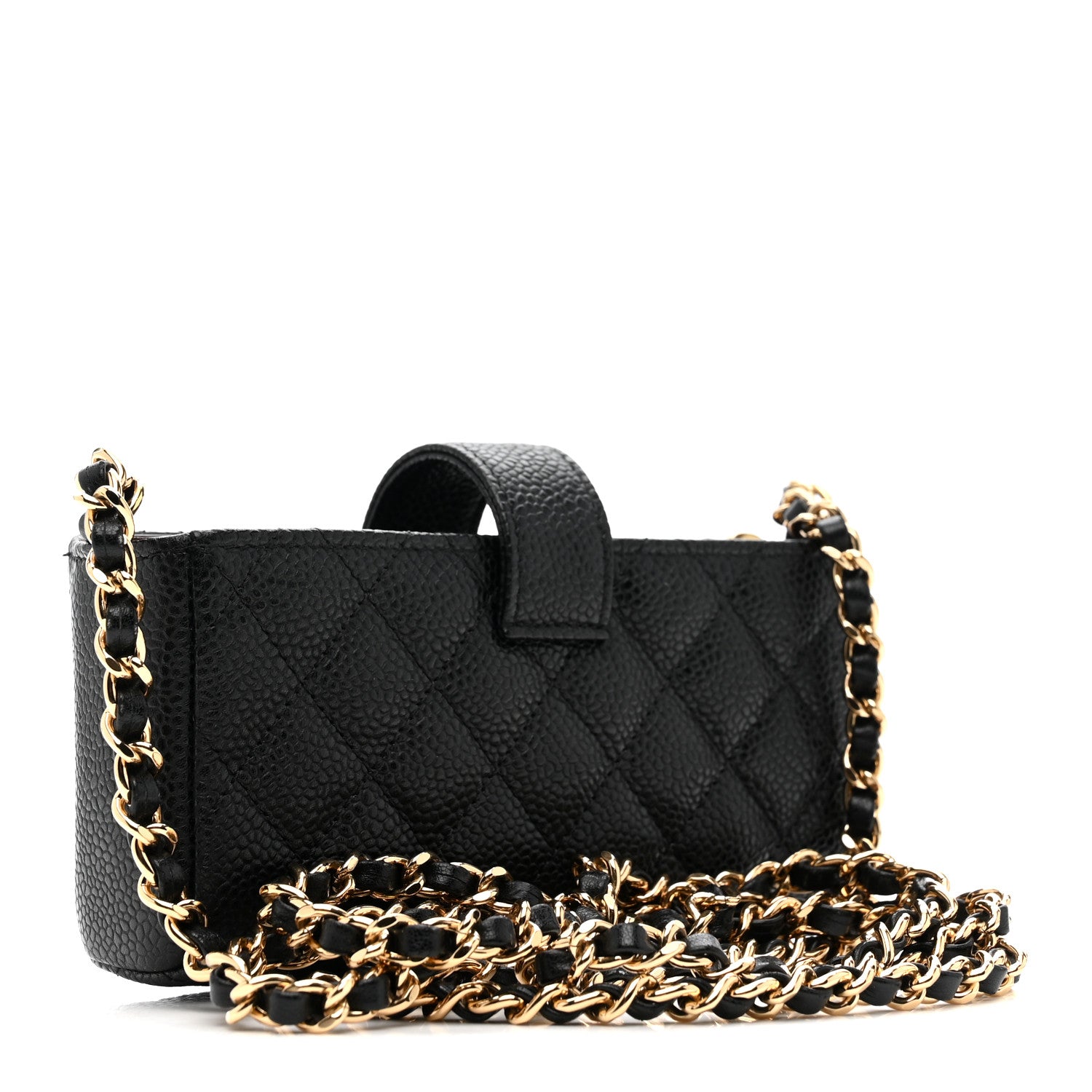 Chanel Caviar Quilted Phone Holder Black 3 of 12