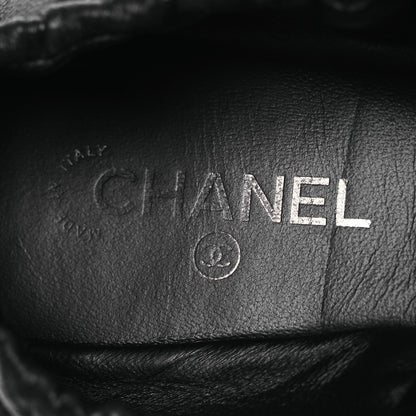 Chanel Lambskin Quilted Elastic CC Loafers 37.5 Black 8 of 13