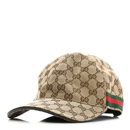 Gucci Monogram Web Baseball Hat M Beige Cocoa 1 of 11
