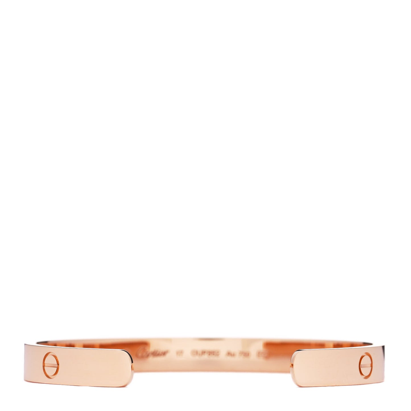 18K Pink Gold LOVE Cuff Bracelet 17