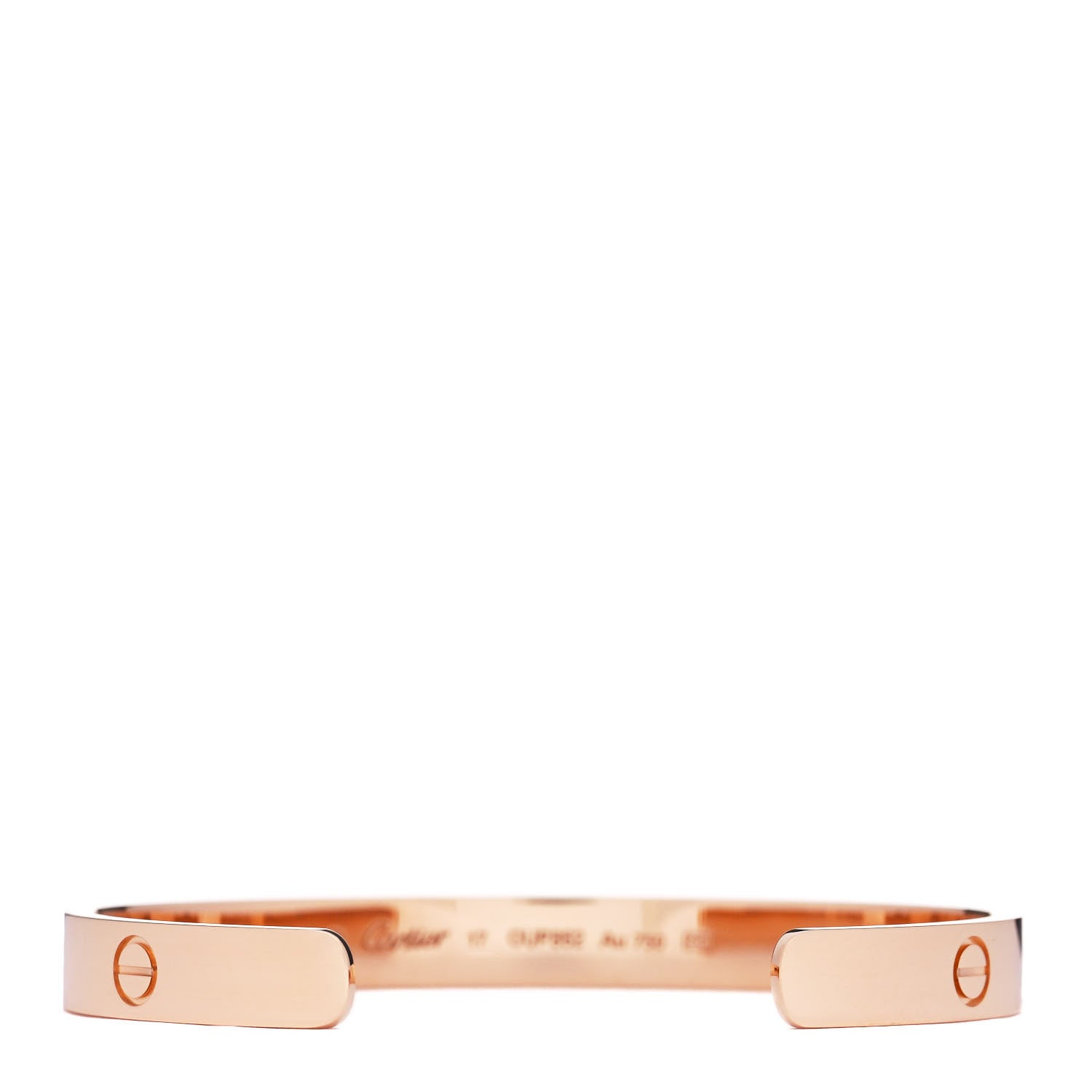 Cartier 18K Pink Gold LOVE Cuff Bracelet 17 2 of 5