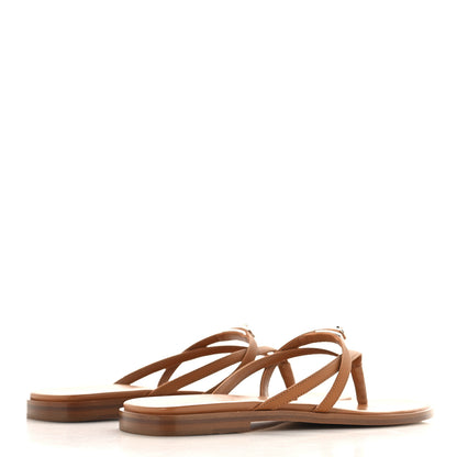Hermes Calfskin Miss Sandals 38 Naturel 5 of 9