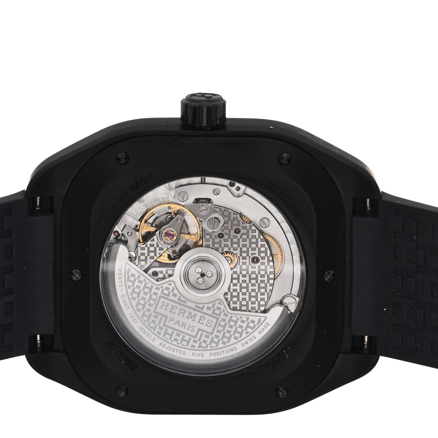 Graphene Nickel Rubber 39mm H08 Automatic Watch Noir