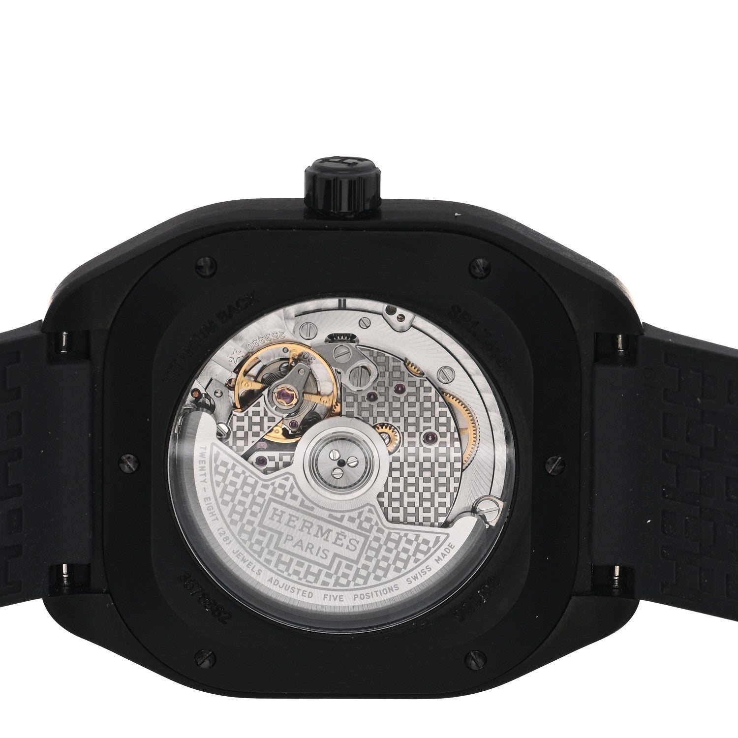Hermes Graphene Nickel Rubber 39mm H08 Automatic Watch Noir 4 of 5