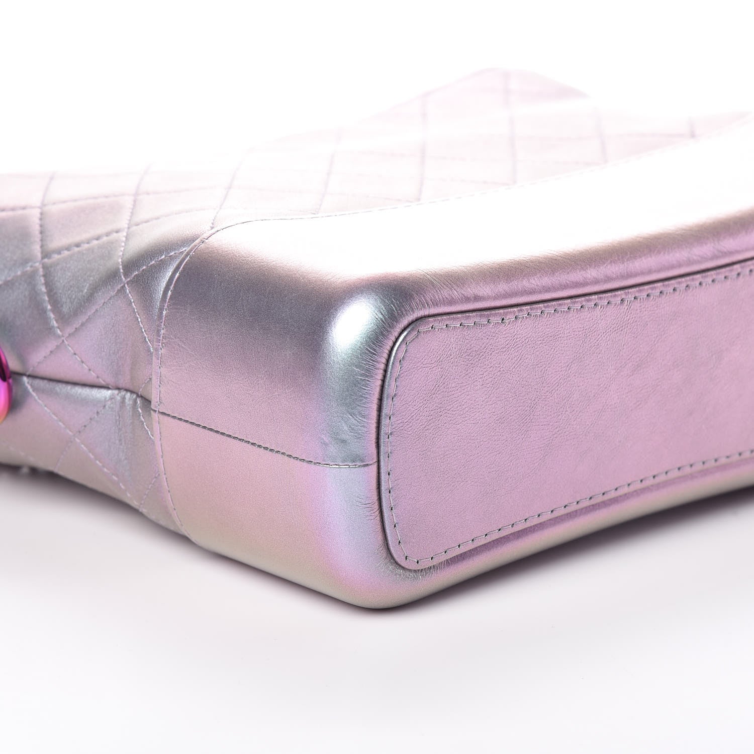 Chanel Iridescent Lambskin Calfskin Quilted Medium Gabrielle Hobo Light Purple 5 of 10