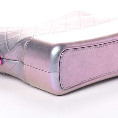 Chanel Iridescent Lambskin Calfskin Quilted Medium Gabrielle Hobo Light Purple 5 of 10