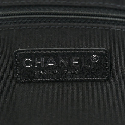 Chanel Calfskin Quilted Boy Shopping Tote Black 6 of 11