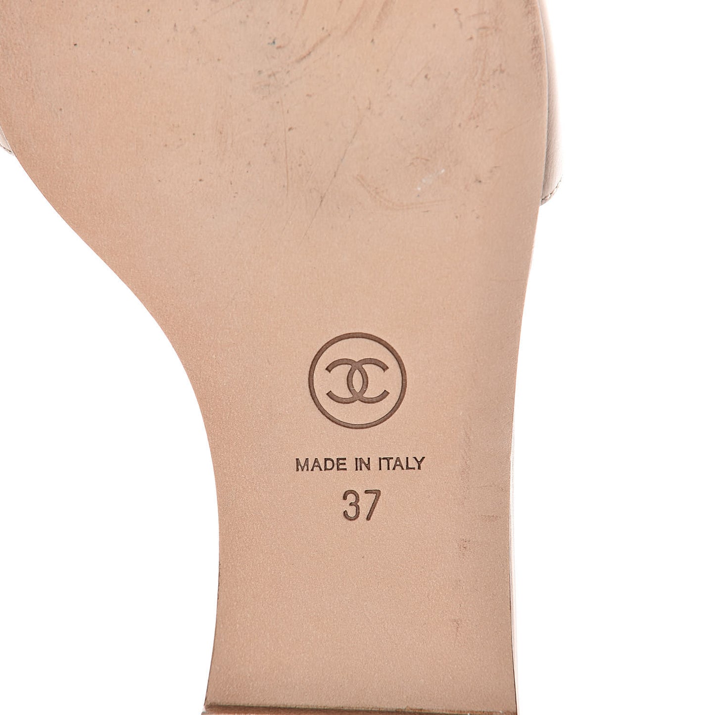 Lambskin Cork Camellia Sandals 37 Beige