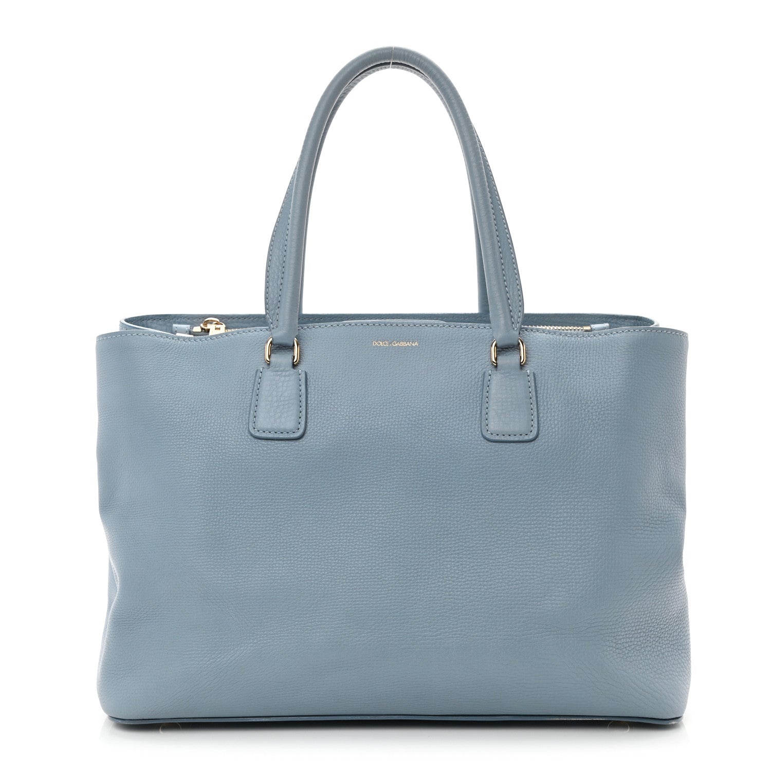 Dolce & Gabbana Textured Calfskin Clara Tote Light Blue 1 of 11