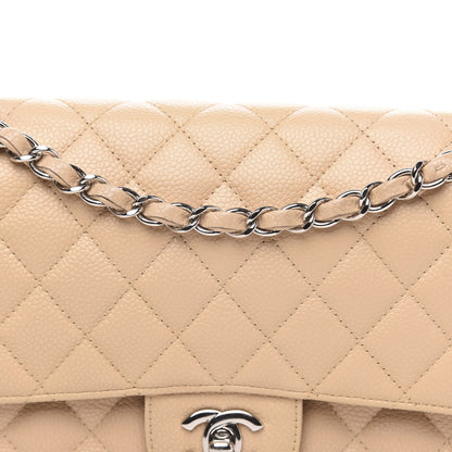 Chanel Caviar Quilted Medium Double Flap Beige 12 of 12