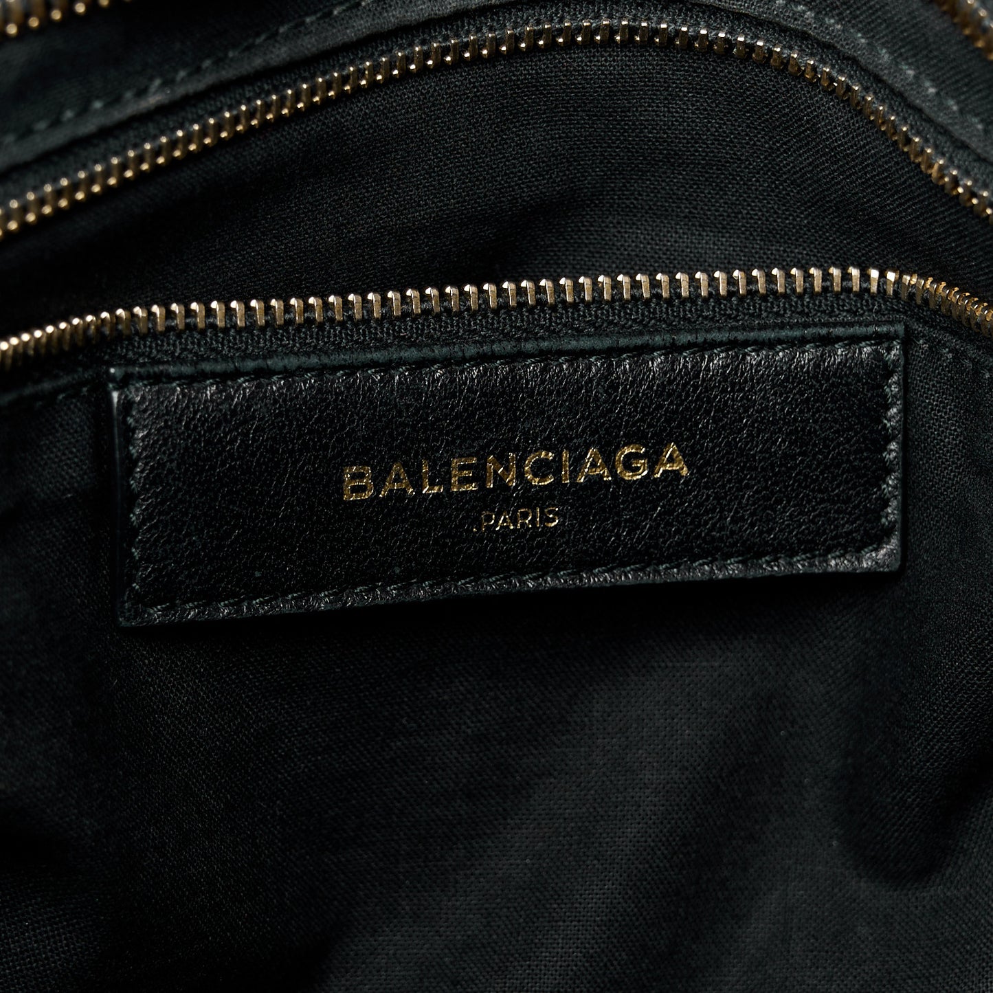 Calfskin Crocodile Embossed Giant 12 Gold Hardware City Black