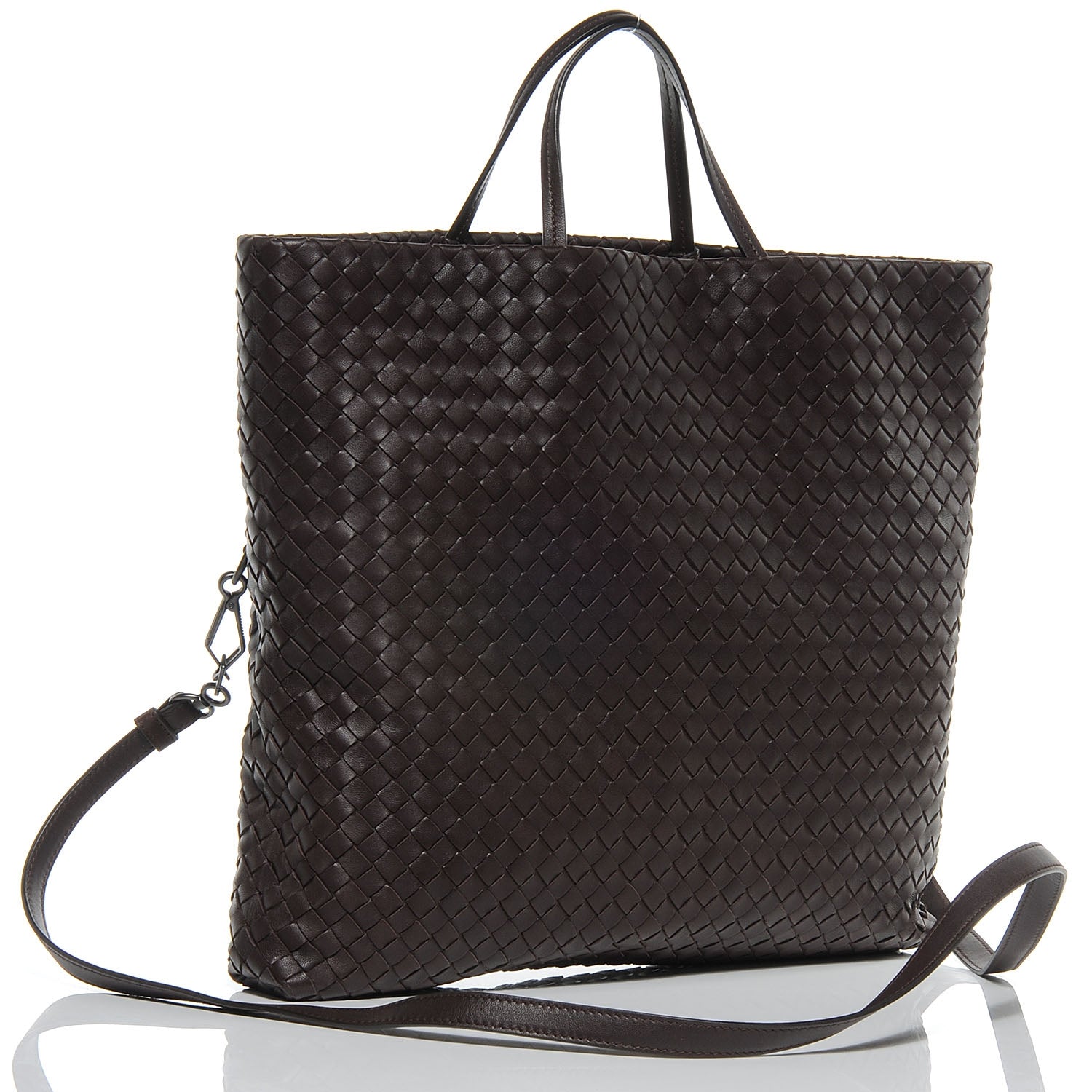 Bottega Veneta Nappa Intrecciato Messenger Tote Coffee Brown 3 of 7