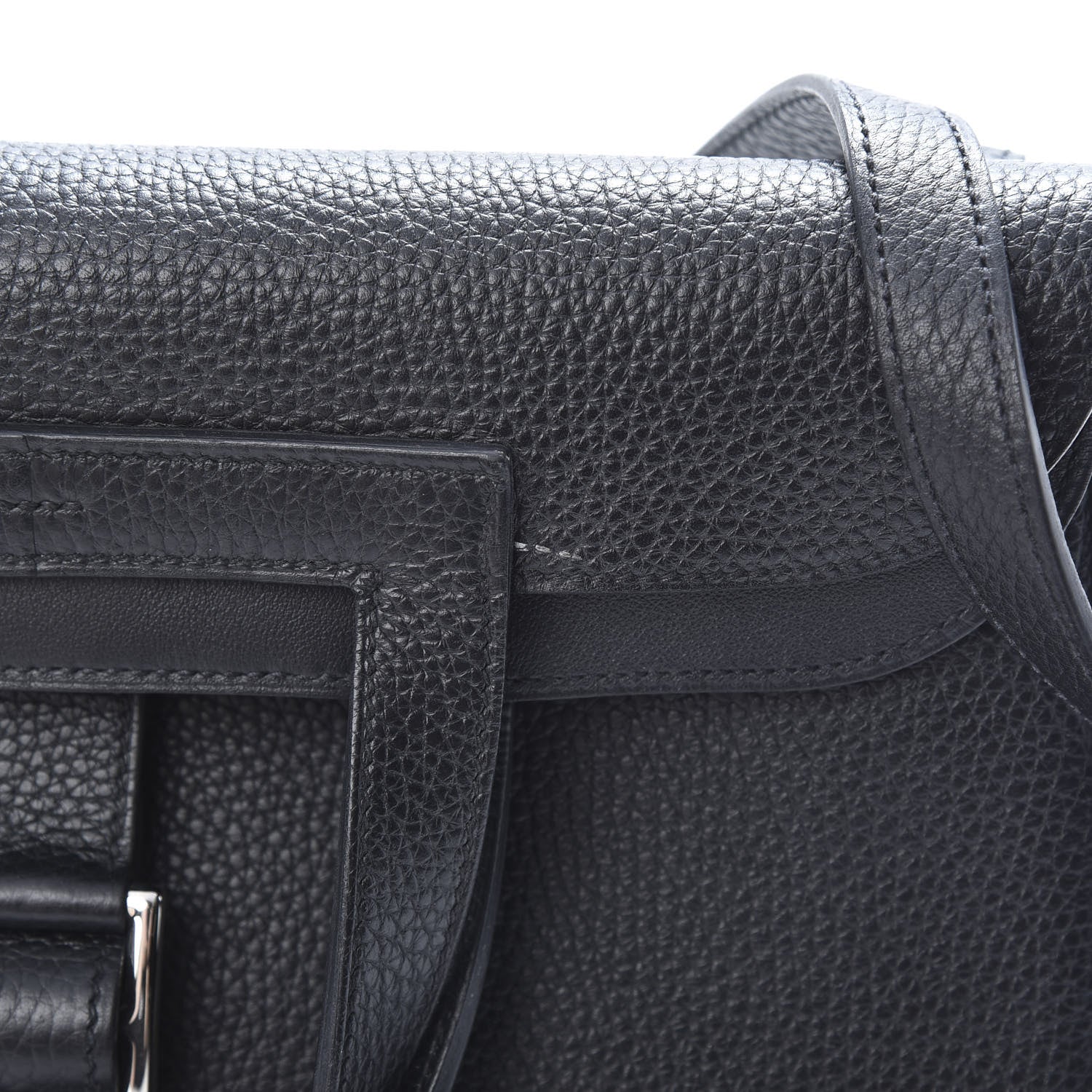 Hermes Taurillon Clemence Halzan 31 GM Black 13 of 13